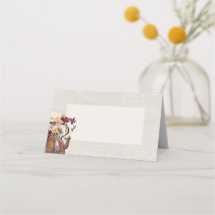 Carte De Placement Serviette de douche de thé floral aquarelle