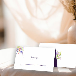 Carte De Placement Sièges réservés élégants au Wisteria Violet