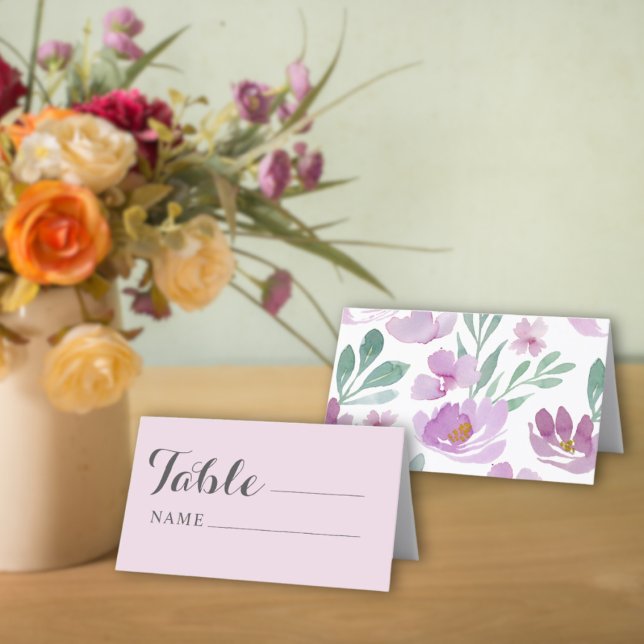 Carte De Placement Sièges Rustique Blush Rose & Floral Mariage (Créateur téléchargé)