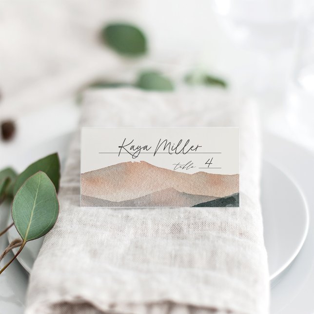 Carte De Placement Sierra Dusk | Mariage Sunset de Desert Mountain (Créateur téléchargé)