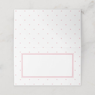 Carte De Placement Simple Bébé Rose Points Fête de Naissance