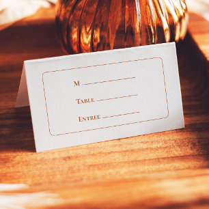 Carte De Placement Simple Boho Entrée de Mariage au Choix Pliée en Iv