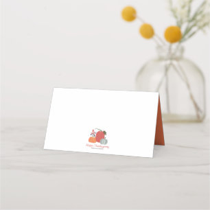 Carte De Placement Simple Chic Citrouilles d'automne Thanksgiving