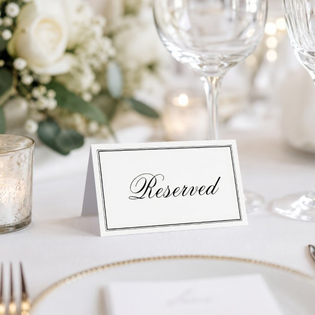 Carte De Placement Simple Élégant Mariage Réservé (Créateur téléchargé)