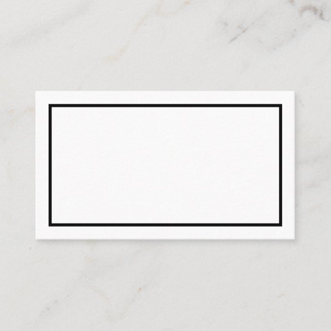 Carte De Placement Simple mariage avec bordure noire (Devant)