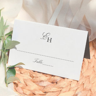 Carte De Placement Simple Mariage Bohème Minimaliste Monogramme