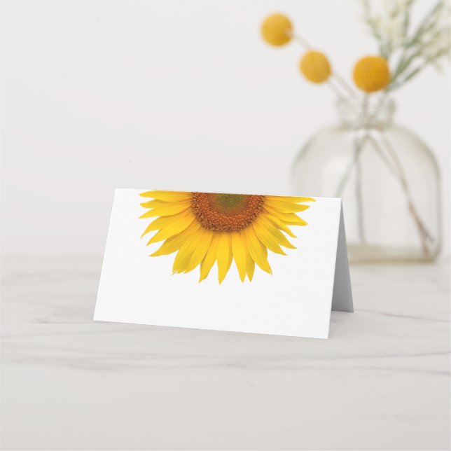Carte De Placement Simple Mariage de tournesol jaune (Devant)