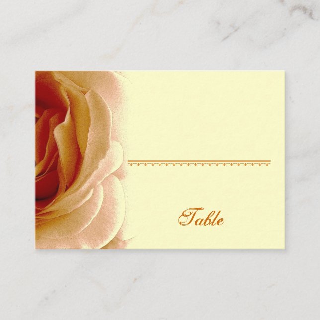 Carte De Placement Soft Gold Rose Place Card - Fête Anniversaire (Devant)