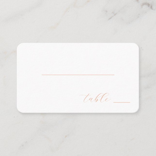 Carte De Placement Sophisticated Gold Minimalist Table Card (Devant)