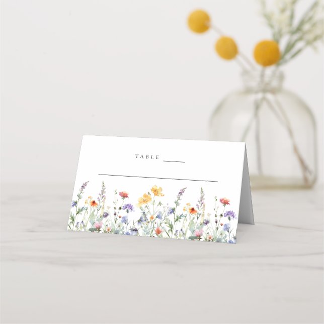 Carte De Placement Spring Wildflower Wedding (Devant)