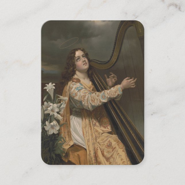 Carte De Placement St. Cecilia Patron Musiciens Prière catholique (Devant)