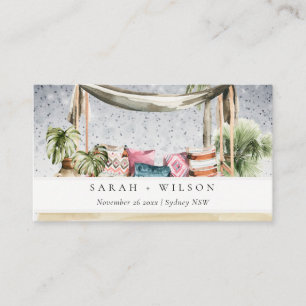 Carte De Placement Starry Nuit Tropical Palm Beach Cabana Mariage