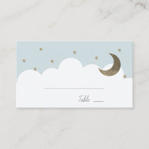 Carte De Placement Stars & Lune Baby Blue Boy