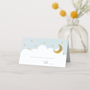 Carte De Placement Stars & Lune Baby Blue Boy