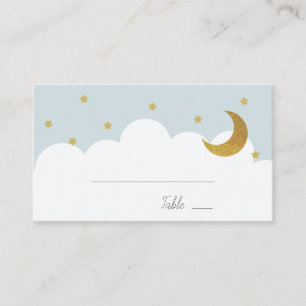 Carte De Placement Stars & Lune Baby Blue Boy