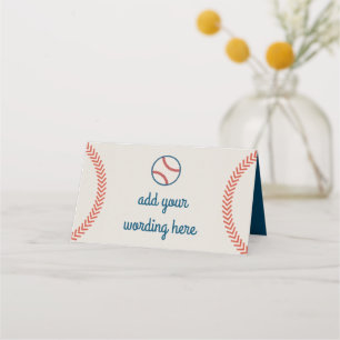 Carte De Placement Stitches et balle de baseball vintages
