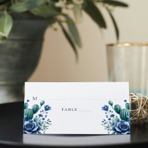 Carte De Placement Style bleu mexicain Quinceañera Personnalisé