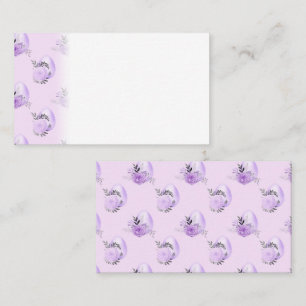 Carte De Placement Style d'oeuf de Pâques à fleurs violettes