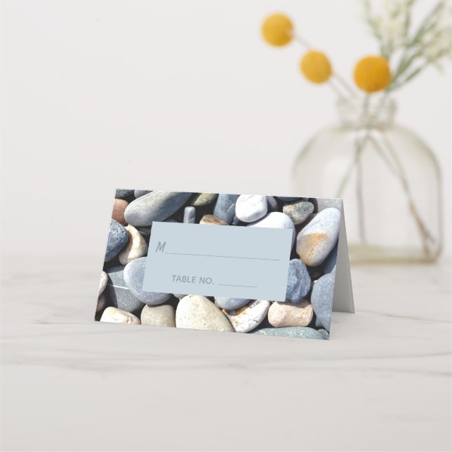 Carte De Placement Style Rustique Nom moderne Inhabituel Mariage de g (Devant)