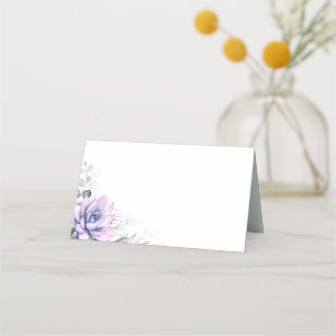 Carte De Placement Succulent Verdure Argent Feuille Mariage