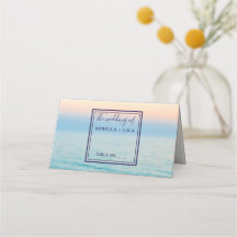 Sunset Skies Beach Ocean Table Mariage