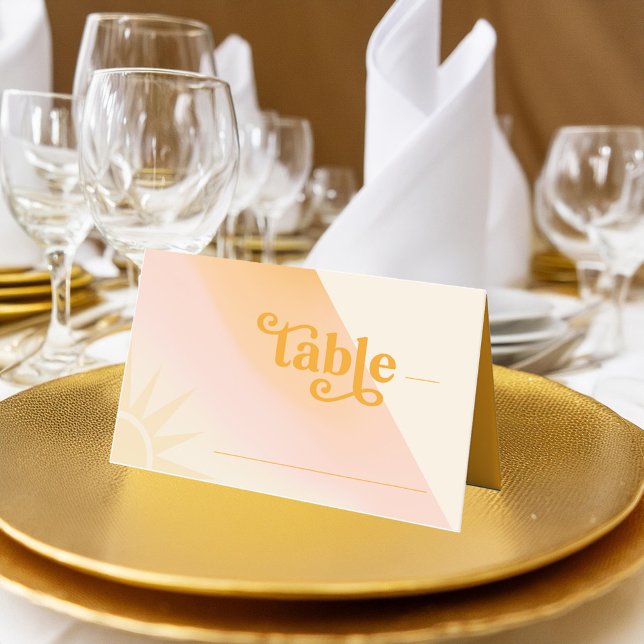 Carte De Placement Sunshine Typography Mariage Table ID1048 (Créateur téléchargé)