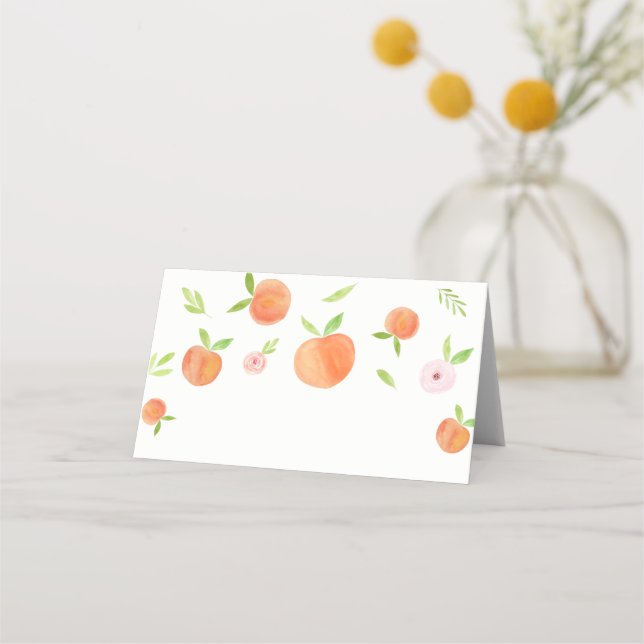 Carte De Placement Sweet As A Peach Anniversaire Étiquette alimentair (Devant)