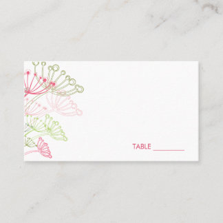 Carte De Placement Sweet Rose Whimsical Dandelions Chic Mariage Party
