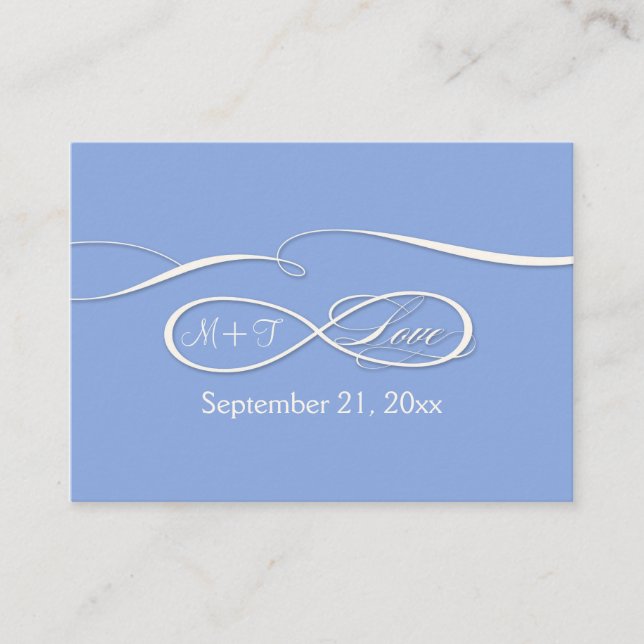 Carte De Placement Symbole d'infini Connexion Ensemble de Mariages d' (Devant)