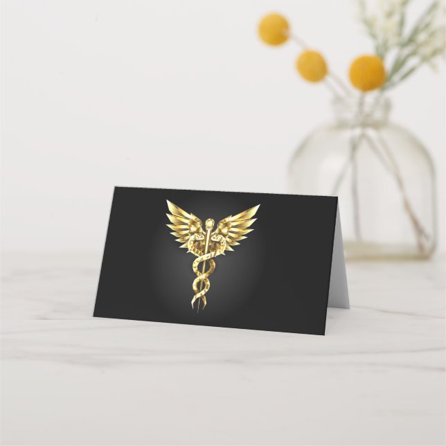 Carte De Placement Symbole Polygonal Or Caduceus (Devant)