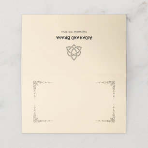 Carte De Placement Symboles celtiques et feuillage vierge