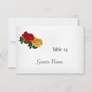 Carte de placement table blanche