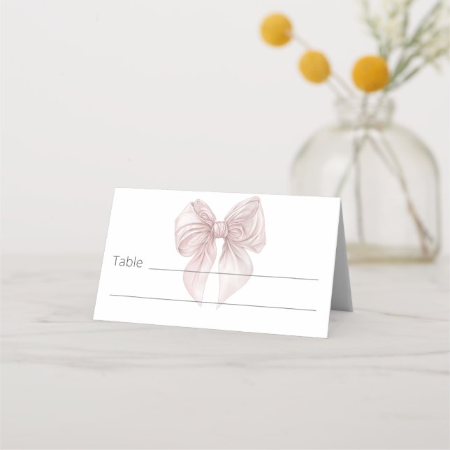 Carte De Placement Table Bow rose (Devant)