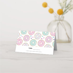 Carte De Placement Table colorée Motif de beigne