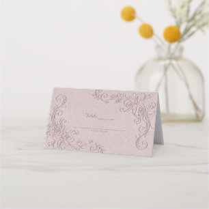 Carte De Placement Table de mariage à la rose élégante avec une gloir