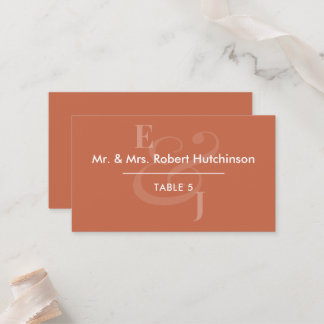 Carte De Placement Table de mariage en terre cuite avec esperluette i