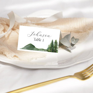 Carte De Placement Table de Mariage Rustic Mountain