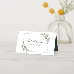 Carte De Placement Table mariage de verdure aquarelle