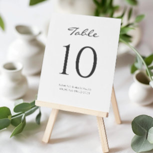 Carte De Placement table mariage simple moderne