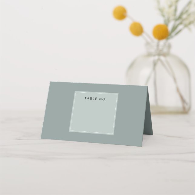 Carte De Placement Table Number Minimal Sage Green (Devant)