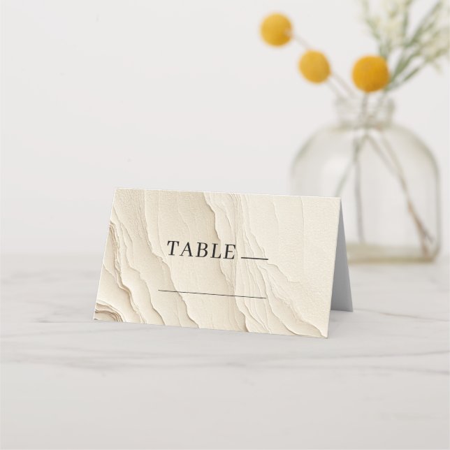 Carte De Placement Table texturée bohème crème ivoire (Devant)