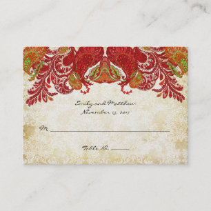 Carte De Placement Table vintage Paisley Damask