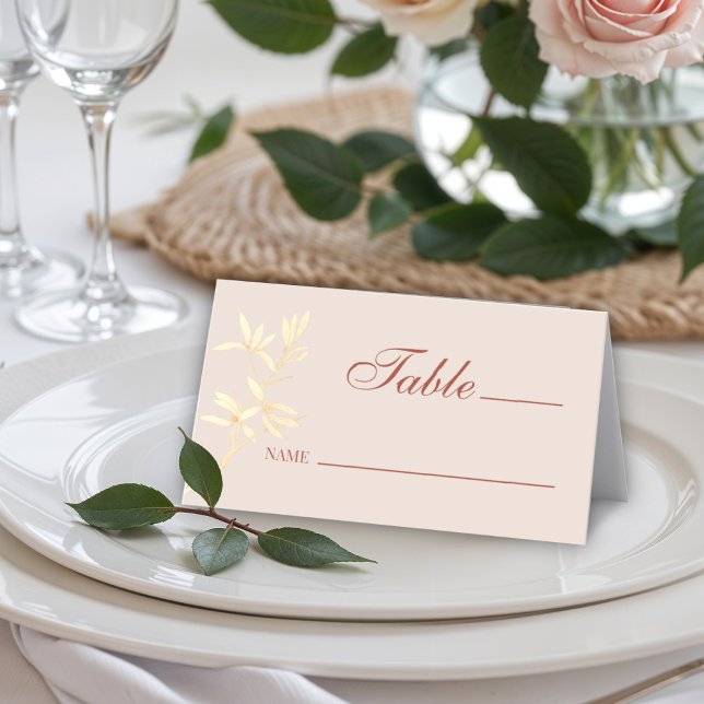 Carte De Placement Tableau de mariage floral rustique intemporel no (Créateur téléchargé)