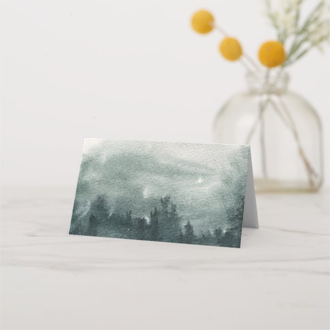 Carte De Placement Tableau d'escorte du paysage forestier Abstrait (Devant)