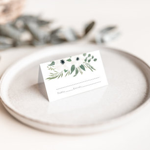 Carte De Placement Tableau Mariage Anemones Sage & Eucalyptus