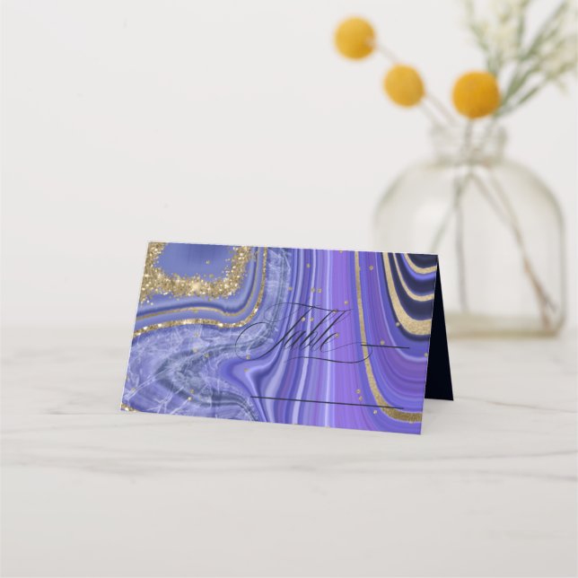 Carte De Placement Tableau Mariage d'âge Abstrait ID de minuit827 (Devant)