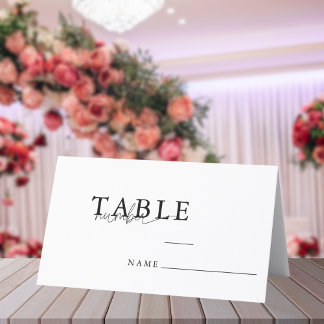 Carte De Placement Tableau minimaliste moderne Mariage de script Numé