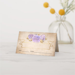 Carte De Placement Tableau plié Rose clair violet et or