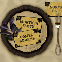 Tableau Spirite Gothique, Carte de Nom Pliée Vinta