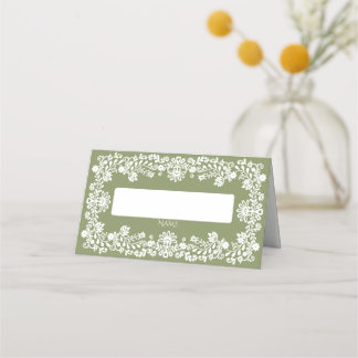 Carte De Placement Talavera vert sauge mariage mexicain